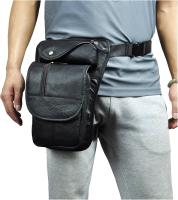 Bolsa de pierna de la motocicleta Bolso de cintura de cuero genuino Bag3112 (3112 Negro) - details 0