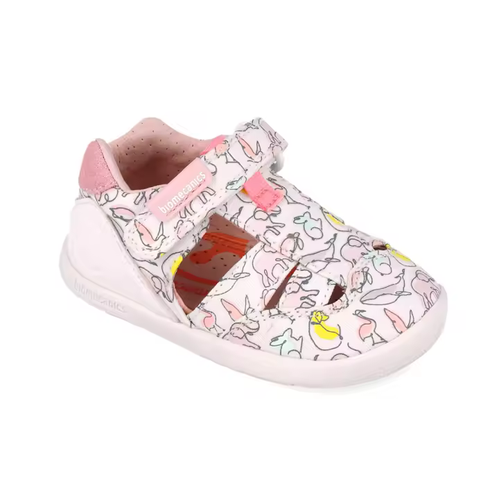 Sandalias marca Biomecanics para niñas en color blanco - 1