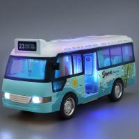 Juguetes De Autobús Escolar Con Sonido Y Luz Coches De Metal Fundido a Presión Potenciados Por Fricción Regalo Para Niños - details 1