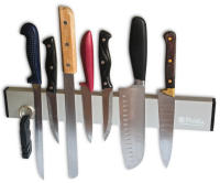 Pizhka - Set Portacuchillos Magnético Pared + Afilador Compacto Cuchillos en Aluminio Anodizado con Imán Extrafuerte - details 0