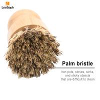 Cepillo De Palma Leeseph Para Limpieza De Platos Y Ollas De Hierro Fundido Con Porta Cepillo De Acero Inoxidable Cepillo De Madera Para Cocina Ecológico Y Duradero - details 1
