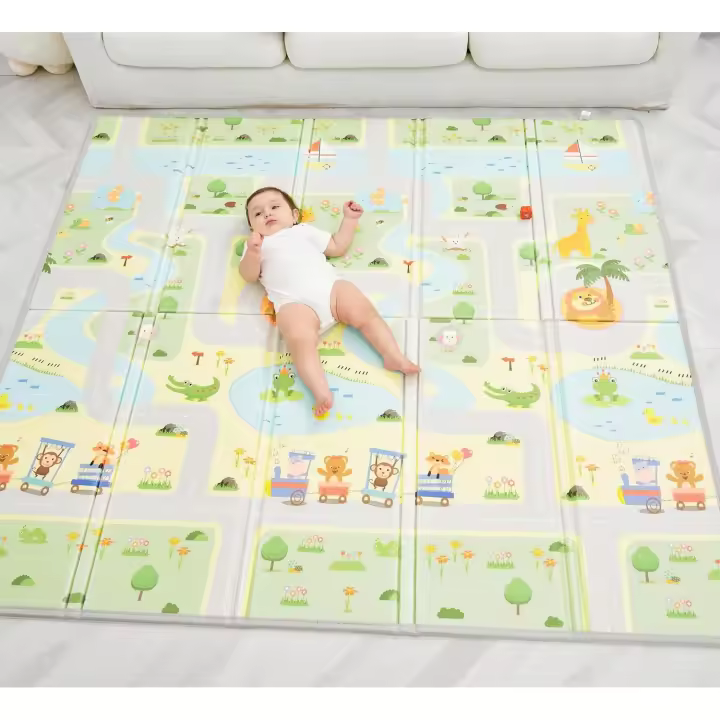 Estera de arrastre de los niños, impermeable, reversible y plegable, 180x200x1,5 cm, certificado CE, ideal para habitación de niños o niñas, bebé de regalo de gran formato - 1