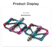 Pedales De Bicicleta PROMEND MTB Ultra-ligeros Con 3 Rodamientos Fibra De Carbono Colorido Eje Tubo Accesorios De Bicicleta Para Carretera Y Montaña - details 12