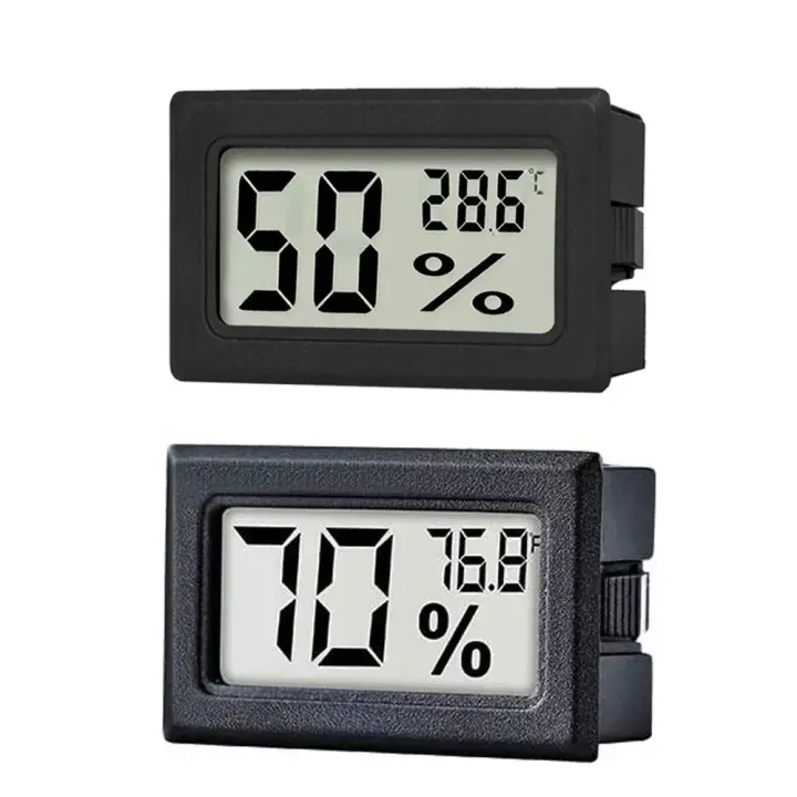 Mini Higrómetro Digital Con Pantalla LCD Medidor De Temperatura Y Humedad Interior Y Exterior Monitor De Temperatura Y Humedad En Grados Fahrenheit Y Celsius - 1