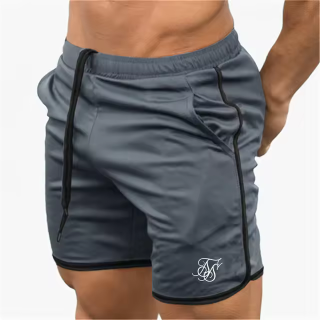 Nuevos Shorts Deportivos De Algodón Para Hombres Verano 2024 Marca Tide Bordado De Seda Fitness Running Entrenamiento Casual - 1