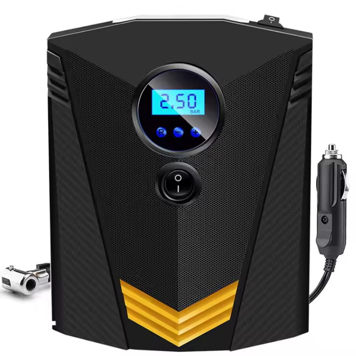 Bomba inflable portátil de 150 PSI, compresor de aire para coche, inflador de neumáticos eléctrico digital de 12 V para coches, motocicletas y bicicletas - 1