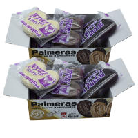 JUNCO PINDAL Palmeras de Hojaldre bañadas en 3 chocolates Primera Calidad Tamaño mediano 12 Uds (Pack 2 cajas de 6 Unds) - details 0
