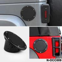 Cubierta De Tanque De Combustible Negro Pulido De Acero Para Jeep Wrangler JK JKU Sin Limites Rubicon Sahara Con Tapa De Tanque Y Accesorios - details 6
