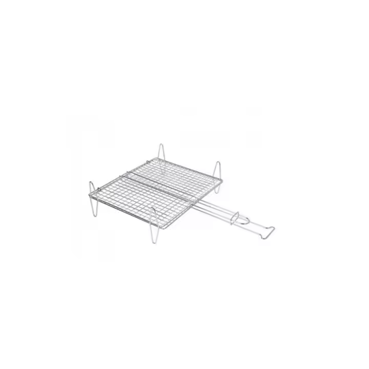 PARRILLA PESCADO DOBLE 30x35CM CROMADA - 1