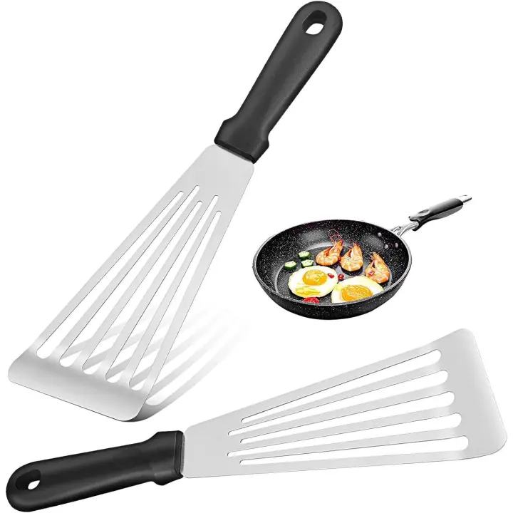 2 Piezas Espátula para Pescado de Acero Inoxidable - Flexible y Resistente Al Calor - 1