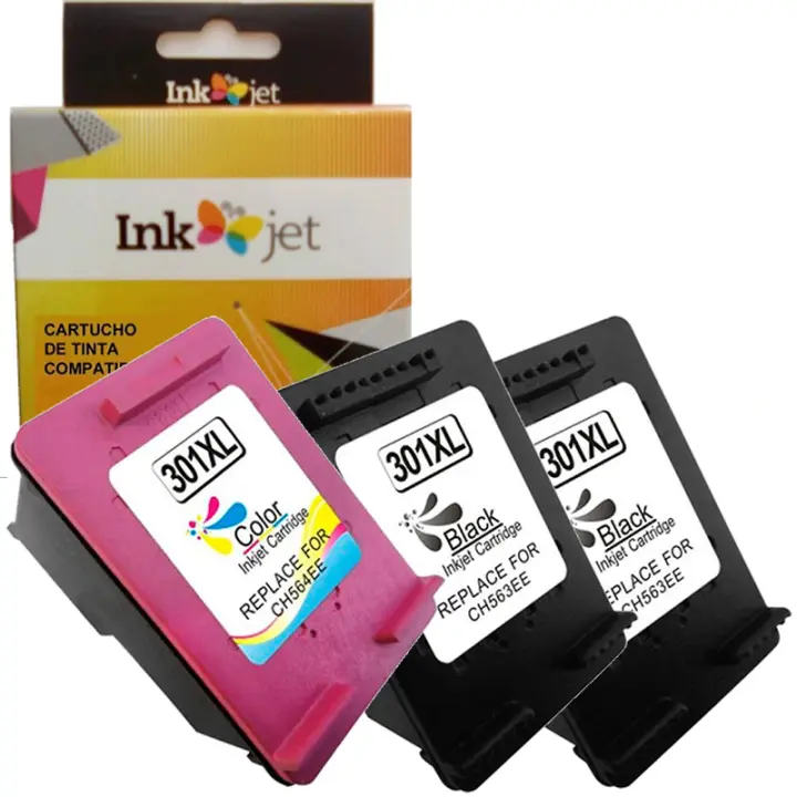 HP 301XL pack 3 tinteiro Compatible 301XL CH561EE / CH563EE, CH564EE / CH562EE - 1
