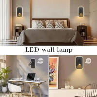 Lámpara De Pared LED Minimalista Con Encendido USB Y Control Dual Cabeza Giratoria 330° Para Iluminación Interior De Camas Pasillos - details 10