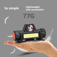 Linterna Frontal LED Recargable Para Pesca Y Camping Con Luz XPE COB Y Imán Fuerte Super Brillante Resistente Al Agua Para Exteriores - details 2