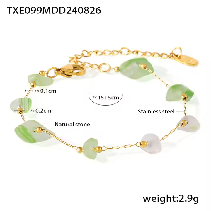 Collar de Piedra de la clavícula pulsera de Arce Hecho A Mano DE LA Cadena de estil ins conjunto de las mujeres - 1