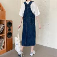 Vestido De Denim Para Mujer Verano Primavera Sin Mangas Con Tirantes Estilo Casual Solado Medio Traje De Mujer Juvenil - details 8