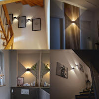 Lámpara De Pared LED Recargable Con Control Remoto Y Luz RGB Iluminación Ajustable Sin Cable Decoración Moderna Para El Hogar - details 8