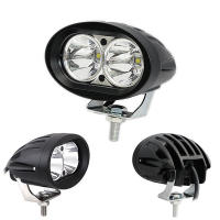 Luz De Neblina Para Motocicleta LED Amarilla Faro Auxiliar De E-bike Luz De Trabajo Spots Flood Blanco Para Bikes Rad Offroad - details 1