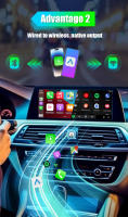 Adaptador inalámbrico 2 en 1,Conexión directa para navegación inteligente,CarPlay Inalámbrico para iPhone,Compatible con iOS 10 o versiones posteriores - details 5