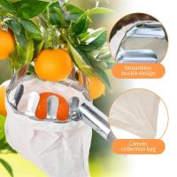 1pc Herramienta De Recogida De Frutas Metálica Cepillo De Manzanas Con Cesta Accesorio De Recolección De Frutas Para El Jardín Herramienta De Jardinería - details 1
