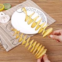 Cortador De Papas En Forma De Espiral De Acero Inoxidable Y Plástico Herramienta Creativa Para Cocina Manual Eco-amigable - details 2