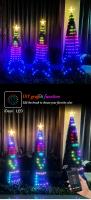 Arbol De Navidad Inteligente Con Luces LED Multicolor Rgb Fitas De Estrella Y Cascada Para Jardín Decoración De Navidad Con Control Remoto Y APP DIY Bluetooth - details 13