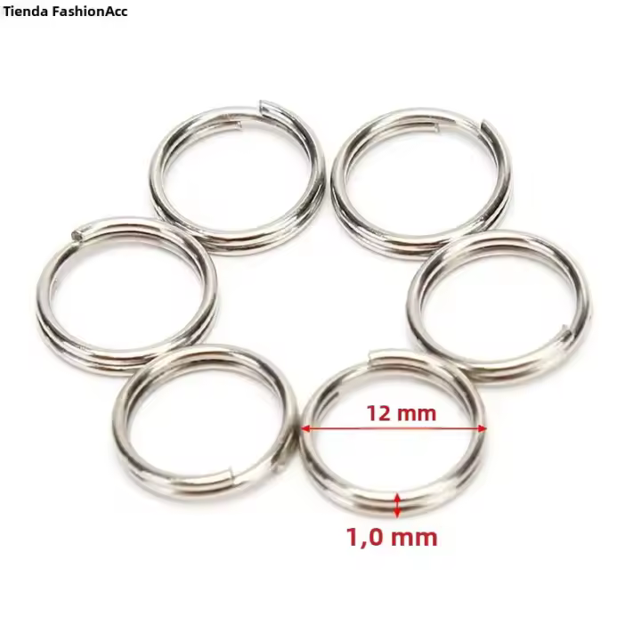 Llavero De Metal En Forma De Círculo Blanco Para DIY 12-23mm Anillo Dividido Accesorios De Porta Llaves Para Joyería Unisex - 1