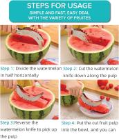 Sandía slicer cortador de Maple inoxidable Fruta Tallados rebanada Cutt formas Melón Cocina Cuchillo herramienta multición - details 4