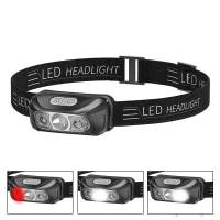 Linterna Frontal LED Mini Con Dos Interruptores Roja Blanca Recargable Por USB Torcha De Batería Luz De Camping Lanterna Flash - details 6