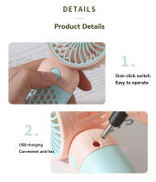 Ventilador de carga portátil para estudiantes, miniventrador USB pequeño de bolsillo con dibujos animados, novedad de 2024 - details 9