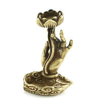 Incienso De Cobre Puro Con Forma De Buda Y Loto Marco De Incienso De Latón Para Ceremonia Zen De Té Decoración De Mesa De Té - details 7
