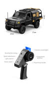 Coche RC 1:12 JJRC MN82/MN82S Retro Simulación Completa LC79 RTR 2.4G 4WD Motor 280 Juguetes De Camión Pickup Control Remoto Para Niños - details 20