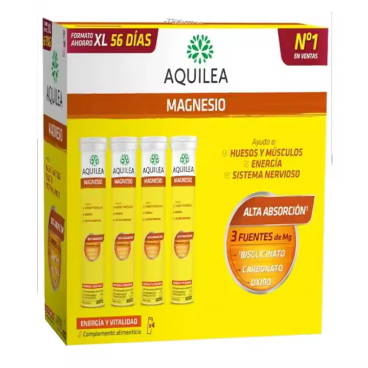 Aquilea Magnesio+ Potasio 56 Comprimidos Efervescentes Sabor Naranja Formato Xl - 1