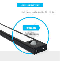 Luz Nocturna LED Recargable Por Sensor De Movimiento Ultrafina Para Decoración De Dormitorio Escalera Armario Cocina Luz Detector Inalámbrica - details 5