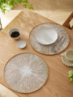 2/4/6/8pcs Matrículas De Jute Bohemio Redondas Para Decoración De Mesa Diámetro 15 Pulgadas Ecológicas Clásicas - details 2