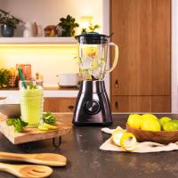 Power Black Titanium 2500MAX Go. Batidora de Vaso de 1800 W, Acero inoxidable, Cuchilla de 6 hojas con Recubrimiento de Titanio Negro y jarra de vidrio Fundido con 1,8 L, Incluye Botella Portátil - details 1