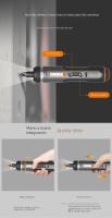 Youpin Worx Set De Destornilladores Eléctricos Mini 4V WX242 Herramienta De Taladro Inteligente Recargable Por USB Con 30 Bits - details 6
