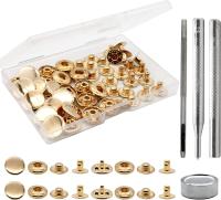 Kit De 12 Piezas De Cierres De Cuero Y Metal De Alta Calidad Con Botones De Tapa Y Rivetes Para Muebles Y Accesorios - details 4