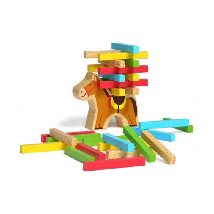 BP Animal con Bloques de Colores en Equilibrio - Juego de Apilamiento para Niños - 1