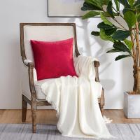 Funda de almohada de terciopelo de 2 piezas de 18 * 18 pulgadas, cojín de terciopelo simple y moderno, juego decorativo de color sólido suave, funda de cojín de almohada lumbar, adecuado para sofá, dormitorio, automóvil - details 3