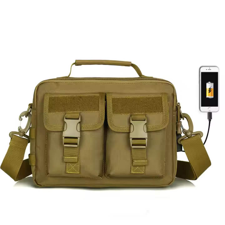 Bolsa De Camping Táctica Molle Con USB Para Caza Y Pesca Bolsa De Hombro Assualt Tactique Deportiva Para Hiking Y Senderismo Para Hombres Bolsa Fanny Pack - 1