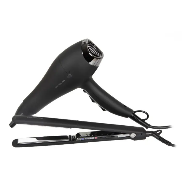 CORIOLISS Plancha C3 Black Chrome + Flow DC Secador - 1