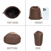 Bolsa De Organizador De Nylon Impermeable Con Diseño De Cordón Y Varios Bolsillos Ideal Para Viajes Y Uso Diario - details 3