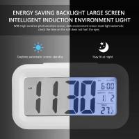 Reloj De Alarma Digital LCD Con Calendario Y Termómetro Reloj De Escritorio De Plástico Para La Casa Sin Dispositivo Inteligente - details 3