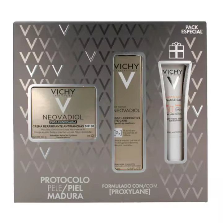 Vichy Neovadiol Crema Post-Menopausia Reafirmante Antimanchas Spf 50 50 ml + Neovaciol Contorno Ojos-Labios 15 ml + Capital Soleil Spf50+ Age Fluido Pack - 1