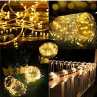 Guirnalda De Luces Solares Impermeables LED Para Jardín Exterior Cadena De Luces De Hierro Cuádruple Para Decoración De Navidad Boda Fiesta - details 4