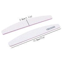 Set De 10 Piezas De Archos Para Uñas Doble Cara Para Manicura Con Papel De Herramientas De Limpieza Curva 100/180 Y 80/80 - details 5