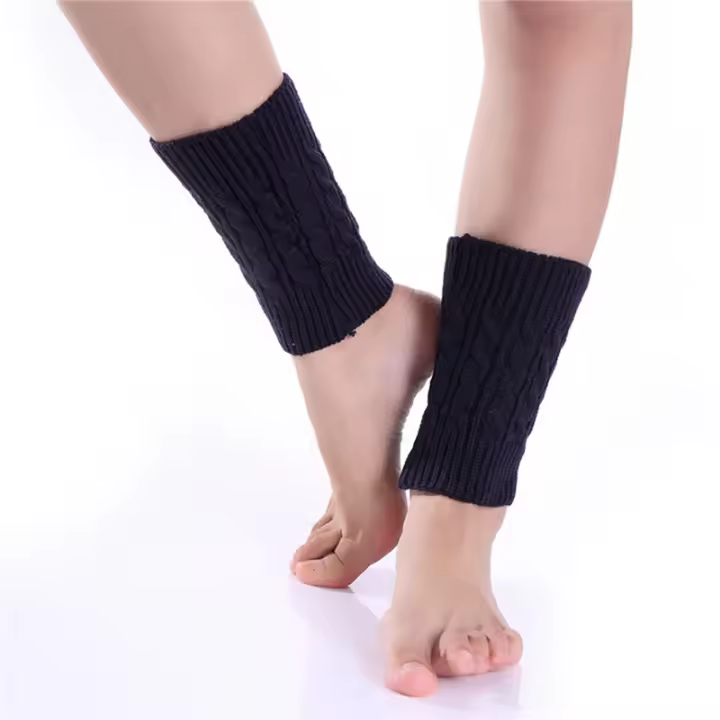Calentadores De Pierna Tejidos Para Mujer Invierno Calentadores Cortos De Pierna Para Botas Moda Térmica Leggings Para Pies - 1