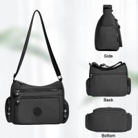 Bolso Bandolera para Mujer, Bolso Bandolera de Nail Impermeable, Bolso Bandolera con Correa Ajustable, Múltiples Bolsos  #4 Negro-c - details 0