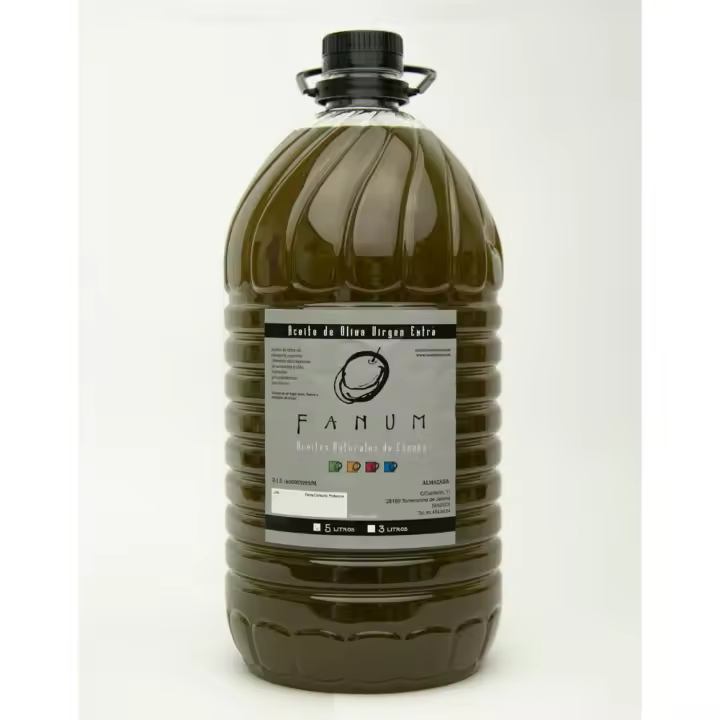 Aceite de Oliva Virgen Extra FANUM - Garrafa 5L Sin Filtrar - Alta Calidad - 1
