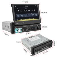 Receptor De Radio Bluetooth Podofo Android Auto 1 Din Pantalla HD Retractil De 7'' Carplay Reproductor MP5 Para Coche Con Conector USB Doble - details 12